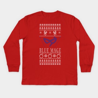 Final Fantasy XIV Blue Mage Ugly Christmas Sweater T-Shirt Kids Long Sleeve T-Shirt